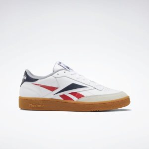 Adidasy Męskie Reebok Club C 85 Białe/Czerwone/Granatowe PL 02FTCQK